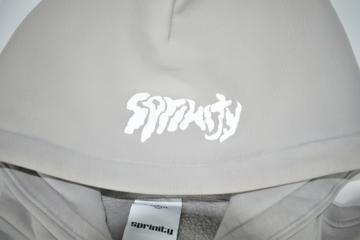 washed grey zip-up hoodie