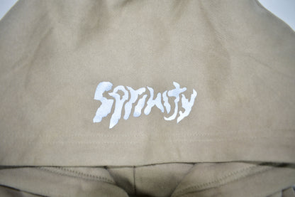khaki 3D-logo hoodie