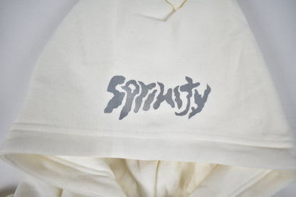 cream-white reflective hoodie