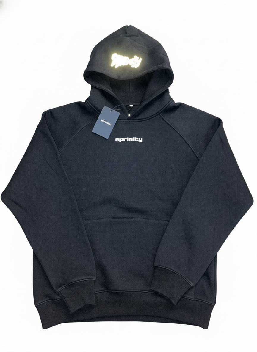 black reflective hoodie