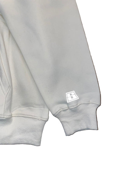 cream-white reflective hoodie