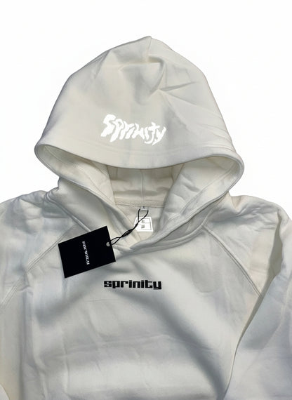 cream-white reflective hoodie