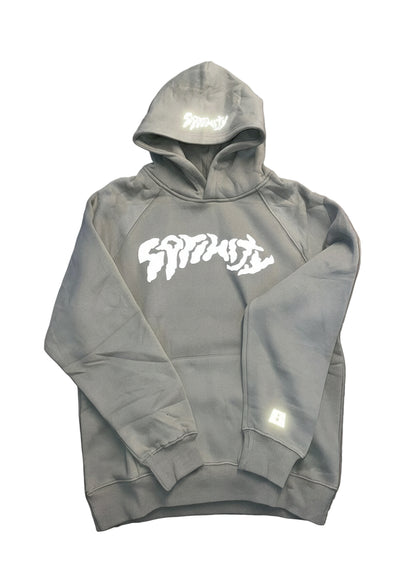 khaki 3D-logo hoodie
